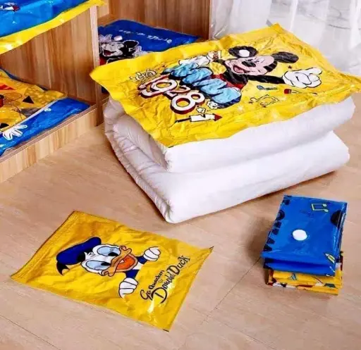 Vacuum compression bag set